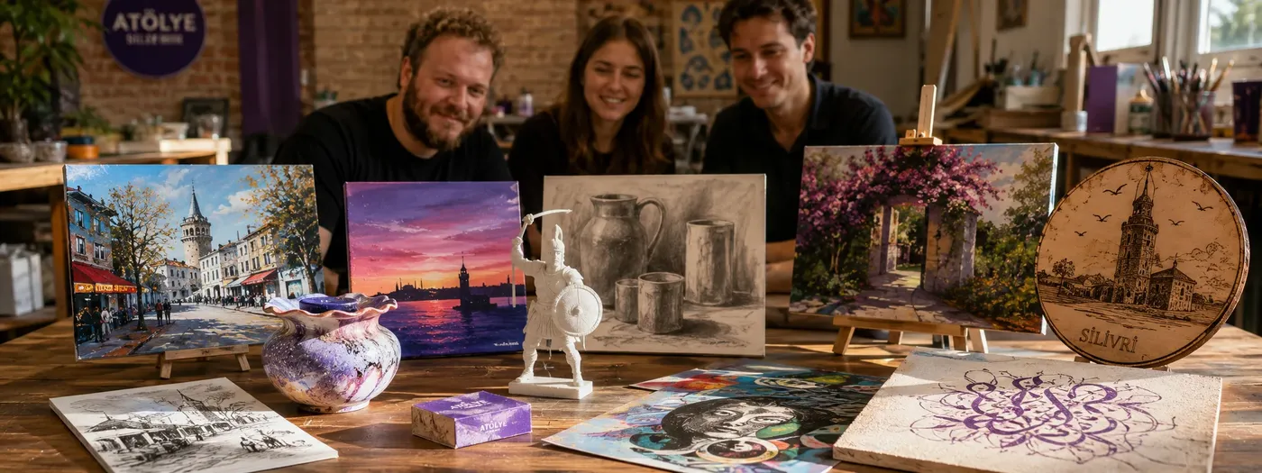 Atölyeden geniş açı görünüm — BADU CRAFT STUDIO Silivri
