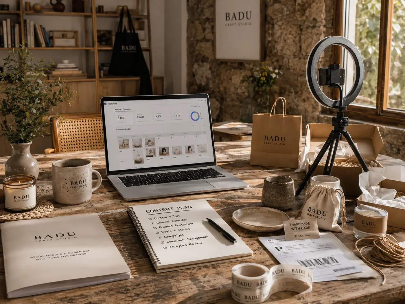 Dijital pazarlama, sosyal medya ve e-ticaret paneli — BADU CRAFT STUDIO Silivri